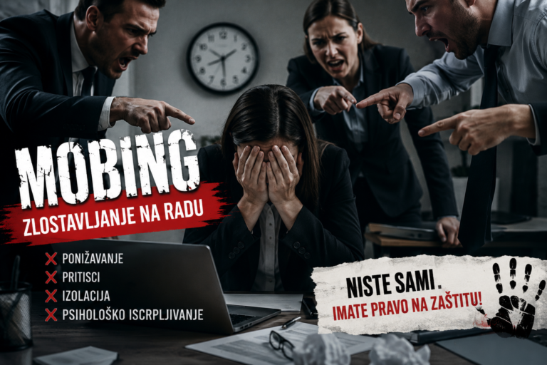 Zlostavljanje na radu i mobing u kancelariji kroz psihološki pritisak, ponižavanje i izolaciju zaposlene